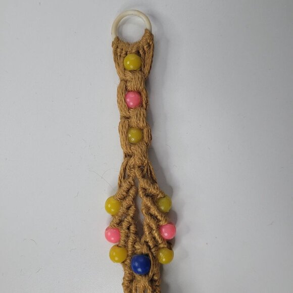Macrame Twine Ceramic‎ Ornament Large Ball Beaded Christmas Spring Hanging Decor - Picture 9 of 12